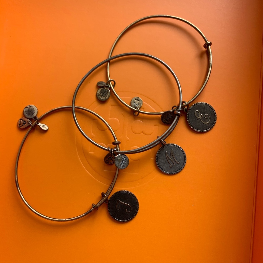 Alex and Ani - initial letter bracelet M T E